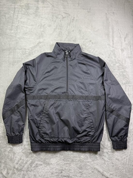 Nike Other - Nike SB Jacket Mens Large Black Half Zip Pullover Windbreaker Skate BV2577 010